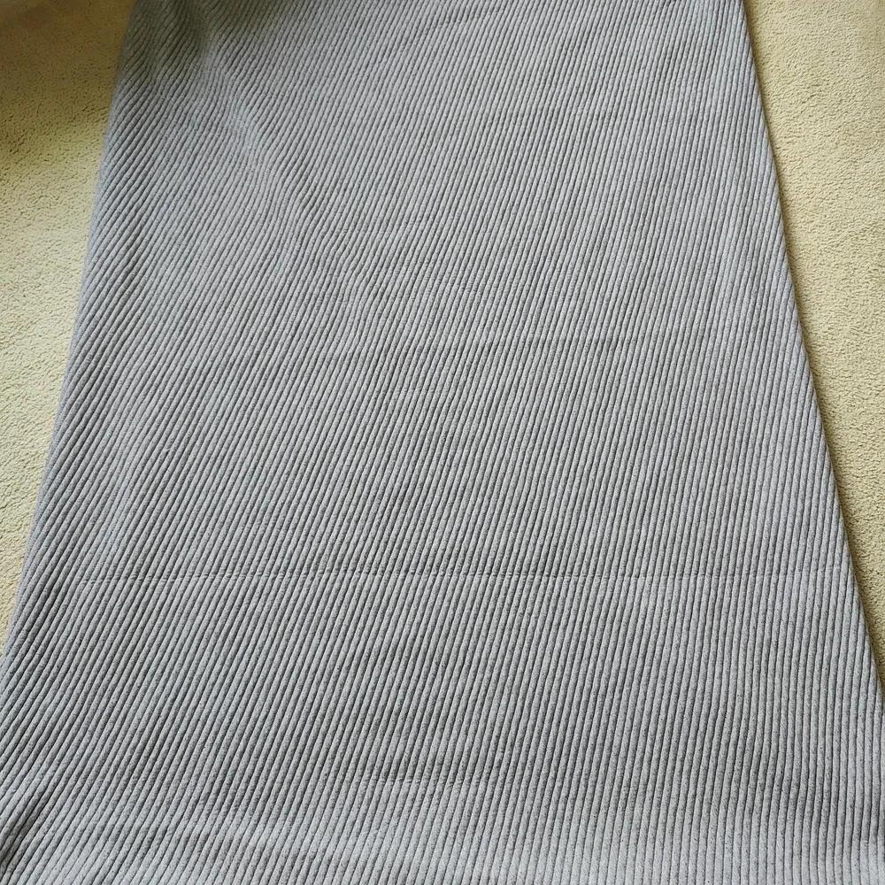 Premium Gray Ribbed Mattress Cover